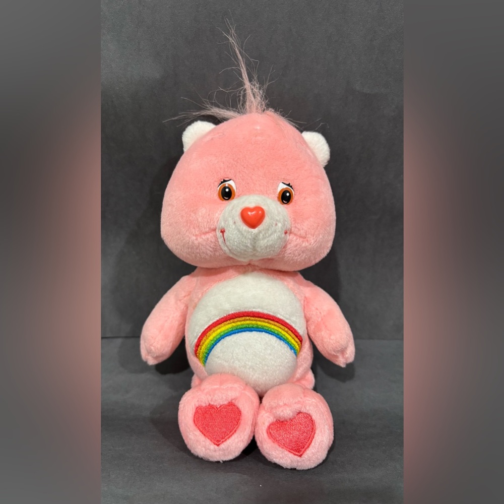 Care Bears Pink Plush with Heart Nose and Rainbow Belly